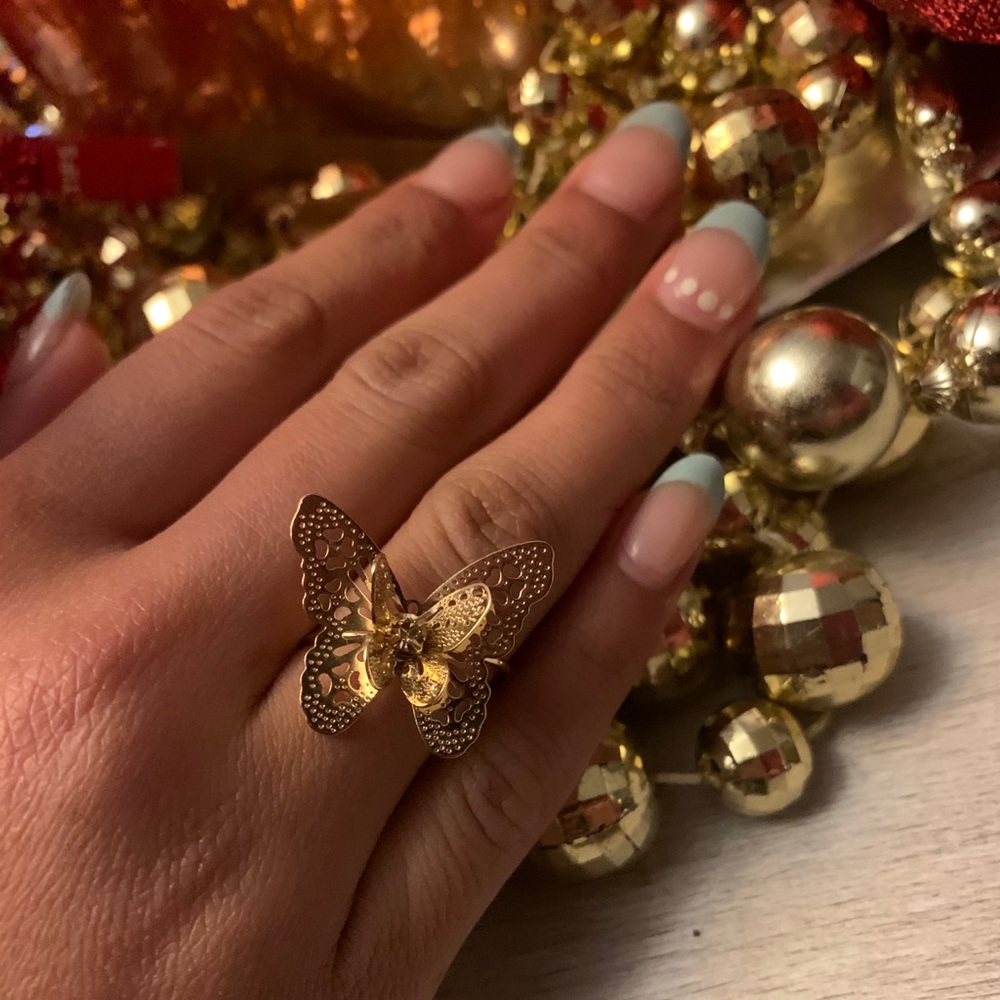 Gold Butterfly Ring